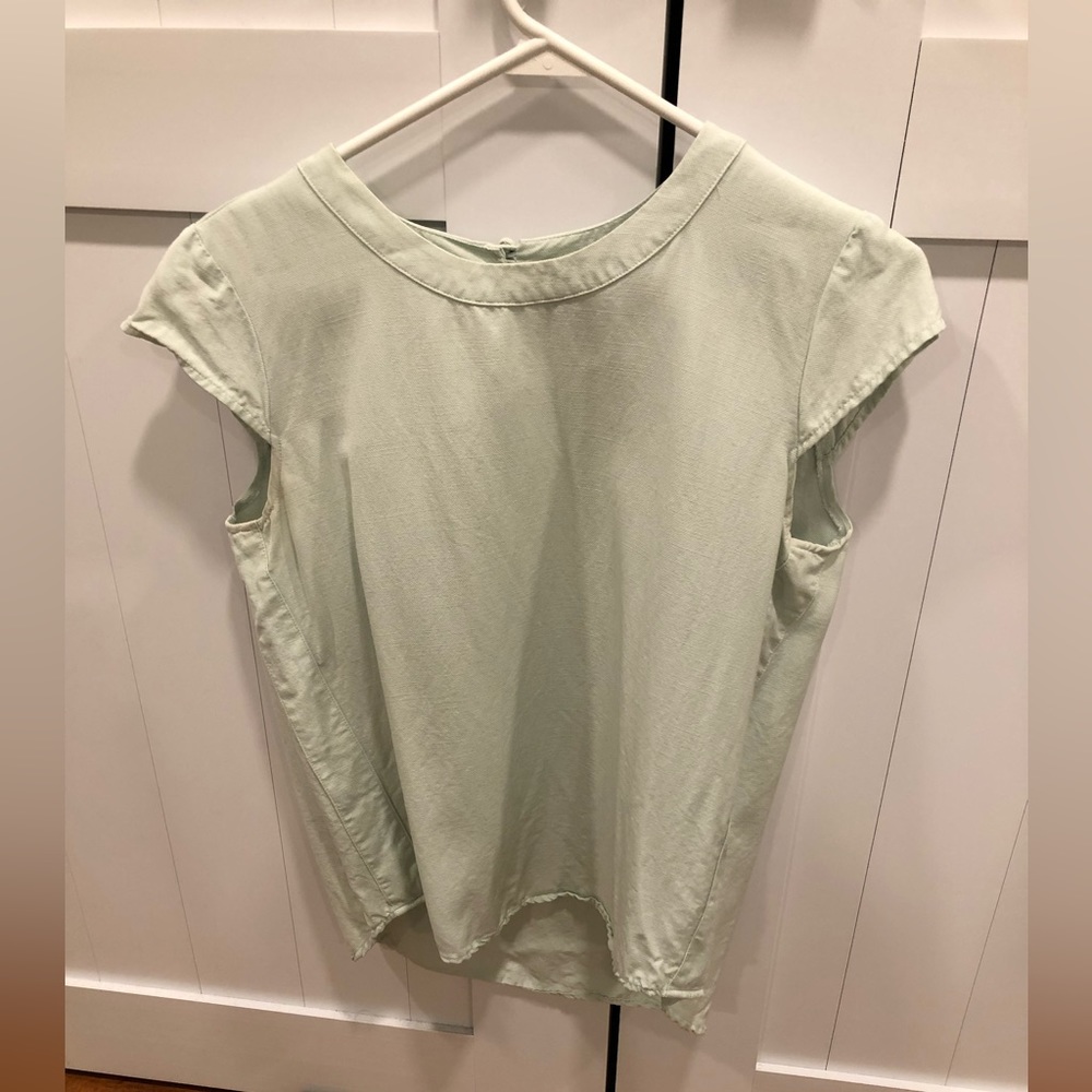 J crew EUC cap sleeve mint green top